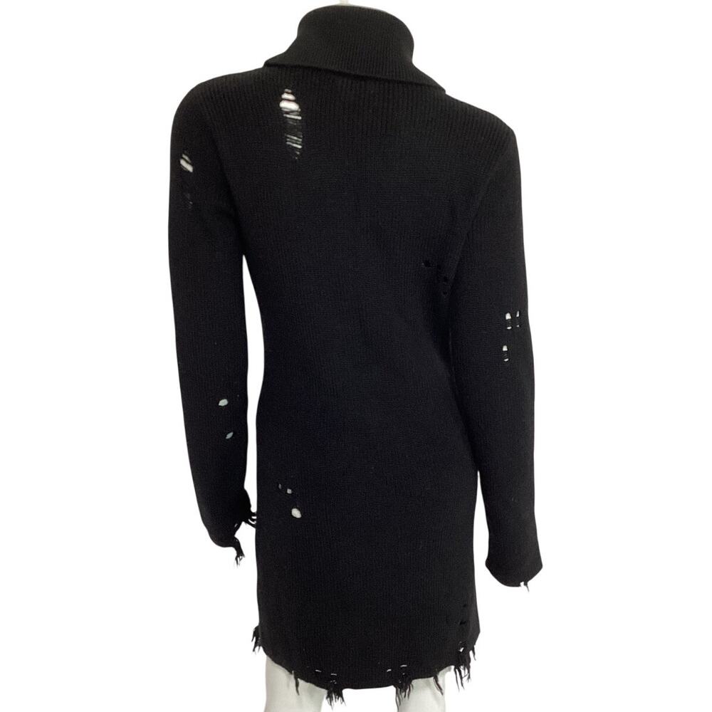 Lovers And Friends Distressed Black Keeney Sweater Dress Size M - Picture 3 of 4
